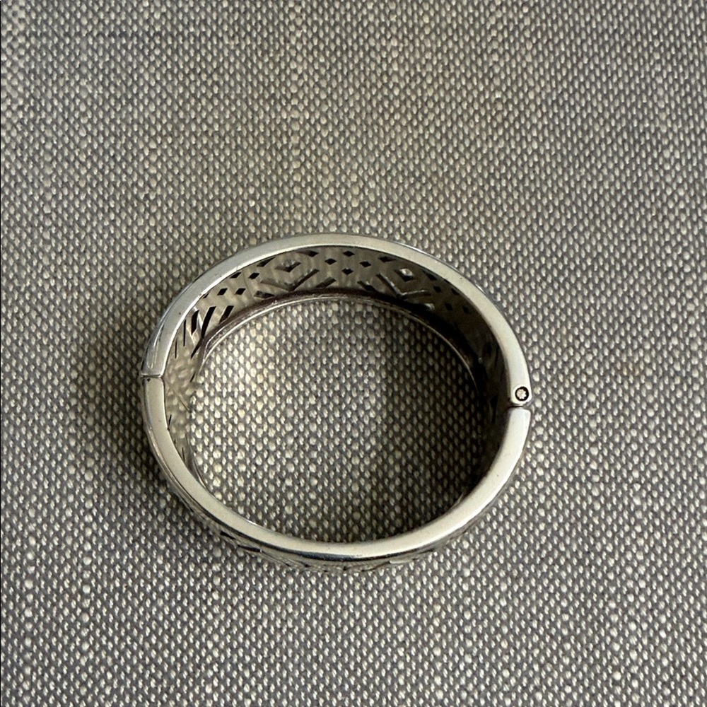 Silver Hinged Bangle Bracelet